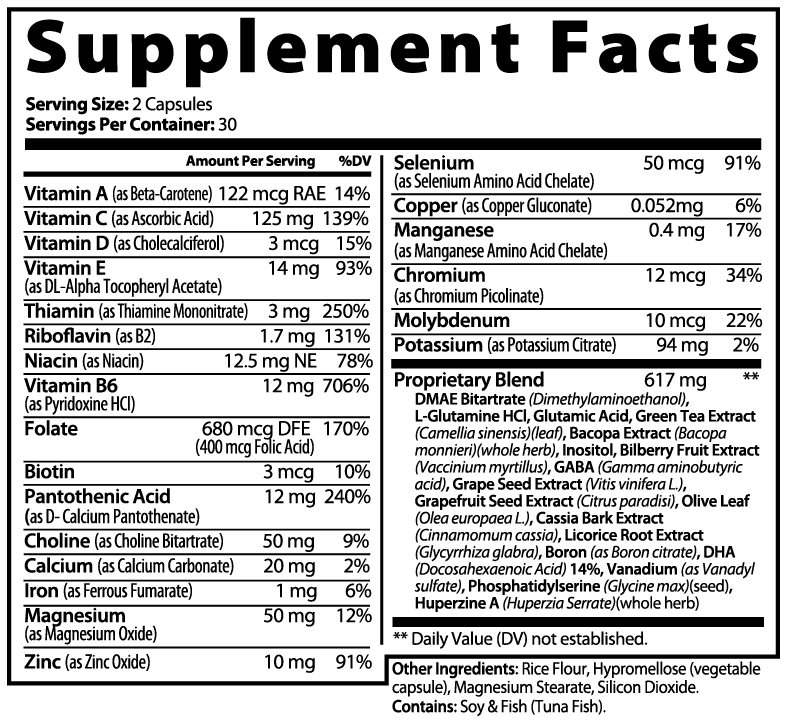 FOCUS AND CLARITY CAPSULES (BLOOD TYPES A & AB)