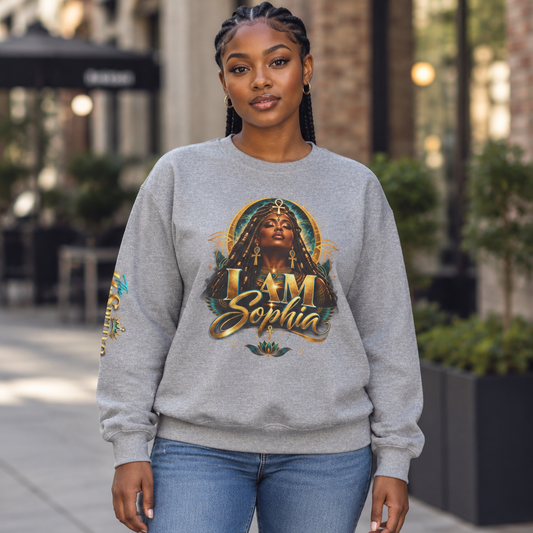 "I Am Sophia" Inspirational Graphic Sweatshirt