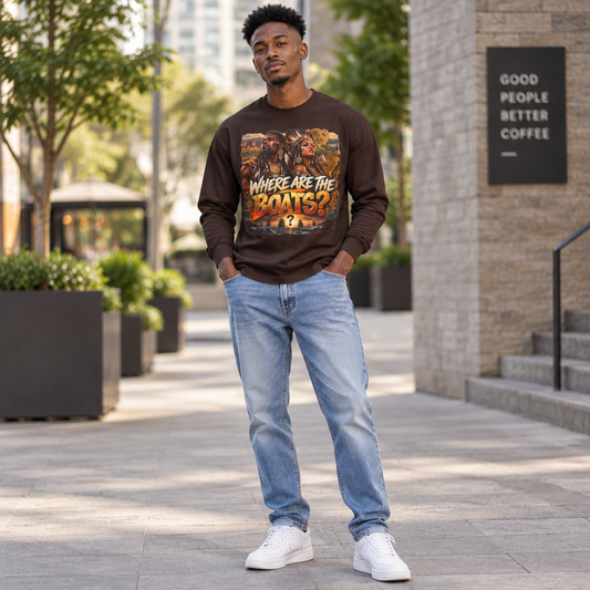 "Where Are the Boats?" Long Sleeve Tee