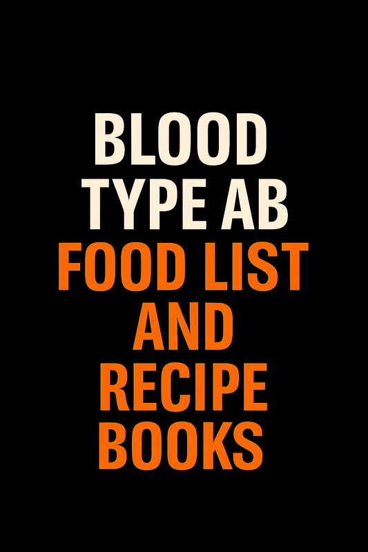 BLOOD TYPE A LIST, RECIPE BOOKS AND EBOOK!