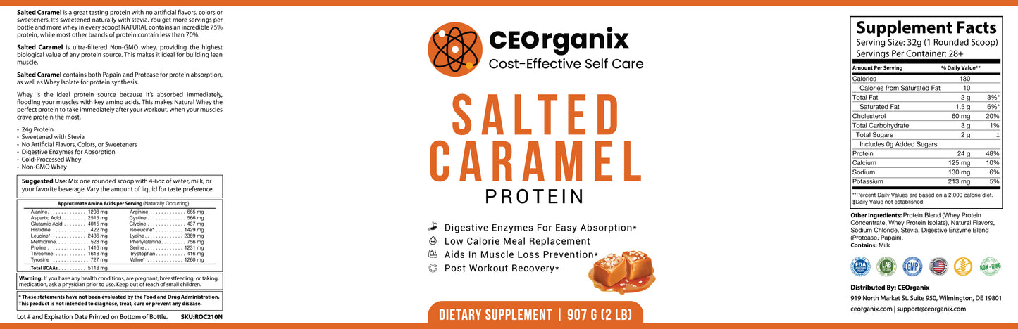 Whey Protein Salted Caramel (For Blood Types B and AB)