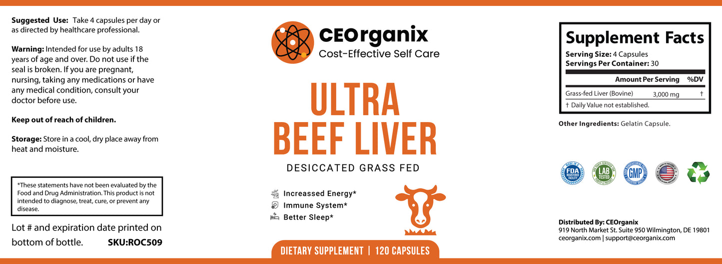 Ultra Beef Liver (For Blood Types O & B