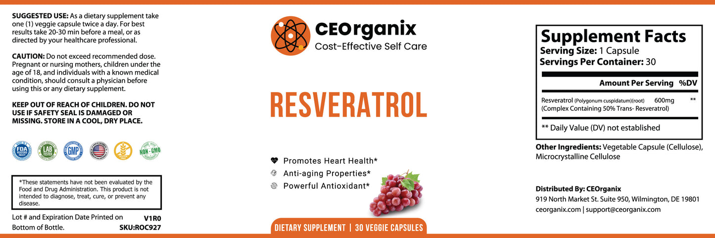 Resveratrol (For Blood Types A, B, O and AB)