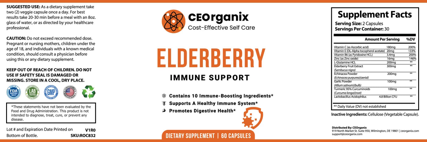Elderberry Immune Support (For Blood Types A, B, O and AB)