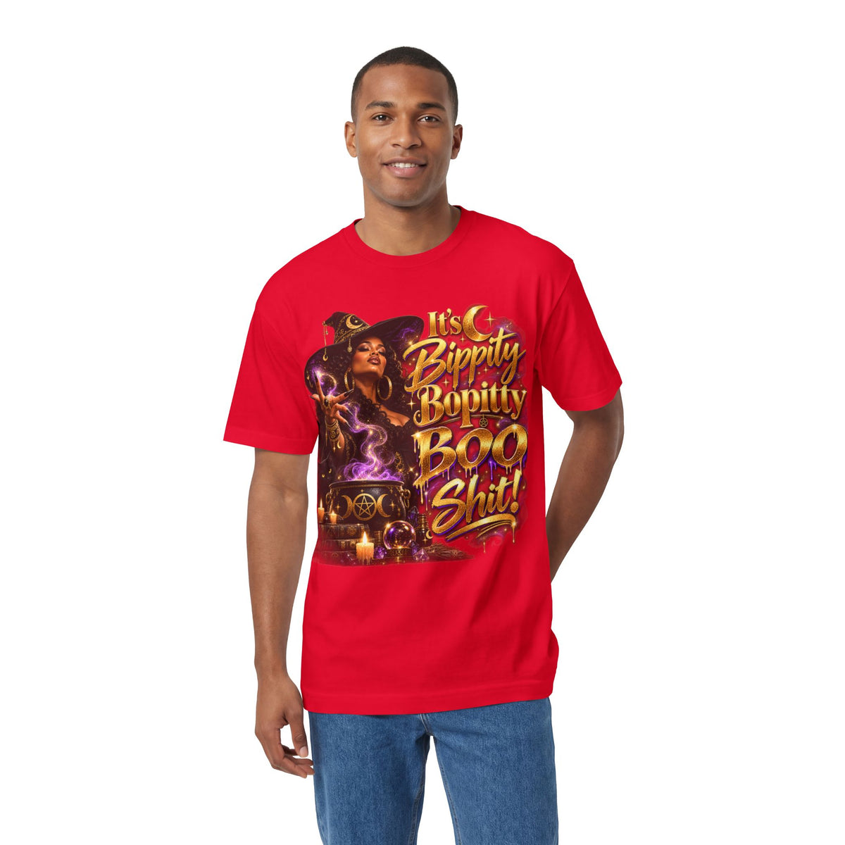 Witchy Halloween Tee — "Bippity Boppity Boo Shit" Graphic Shirt