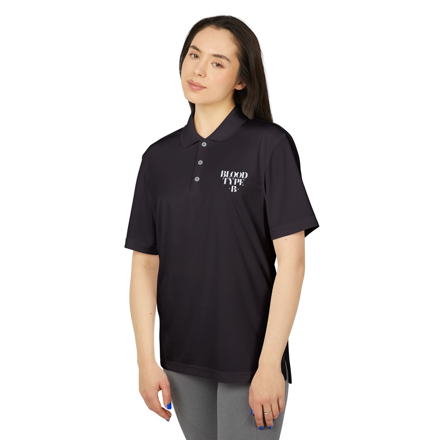 Blood Type B Adidas Unisex Performance Polo