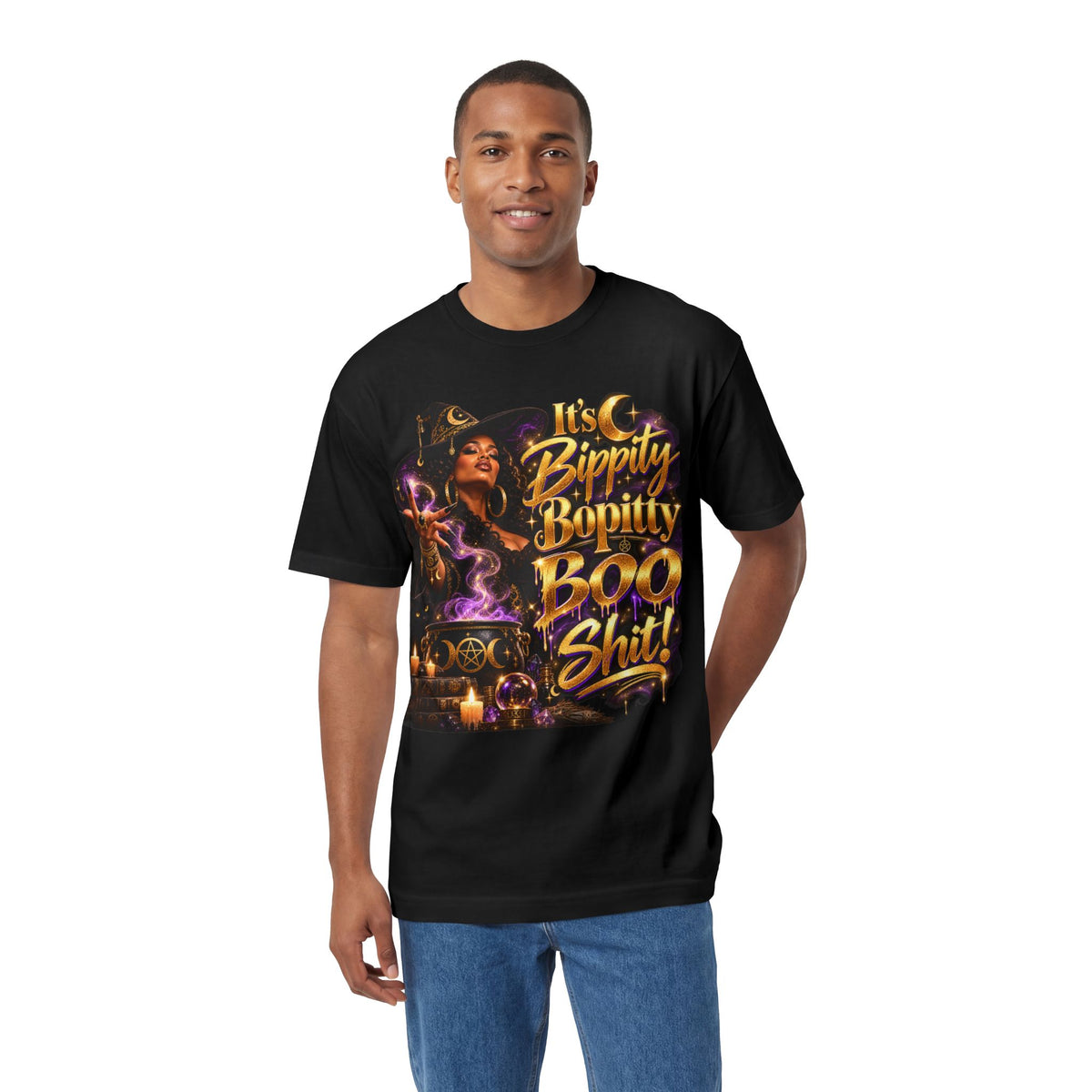 Witchy Halloween Tee — "Bippity Boppity Boo Shit" Graphic Shirt