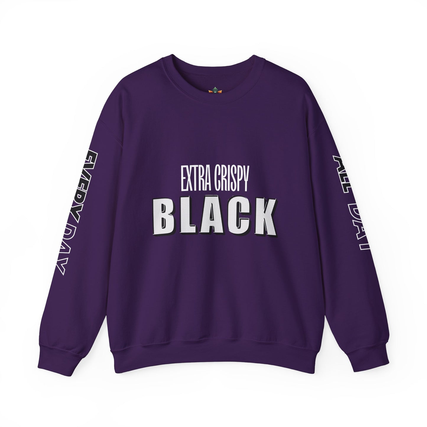 EXTRA CRISPY BLACK Unisex Crewneck Sweatshirt