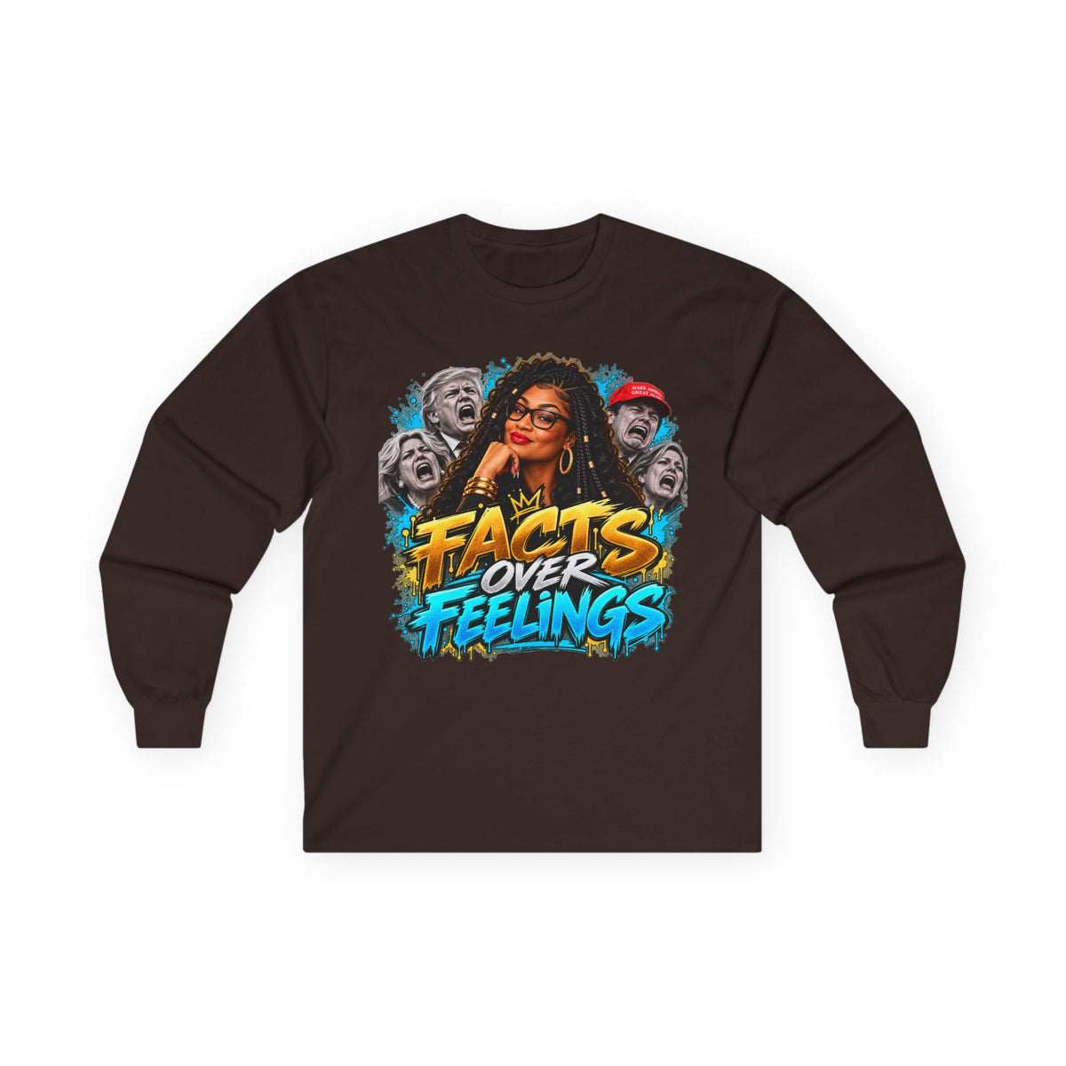 "Facts Over Feelings" Long Sleeve Tee