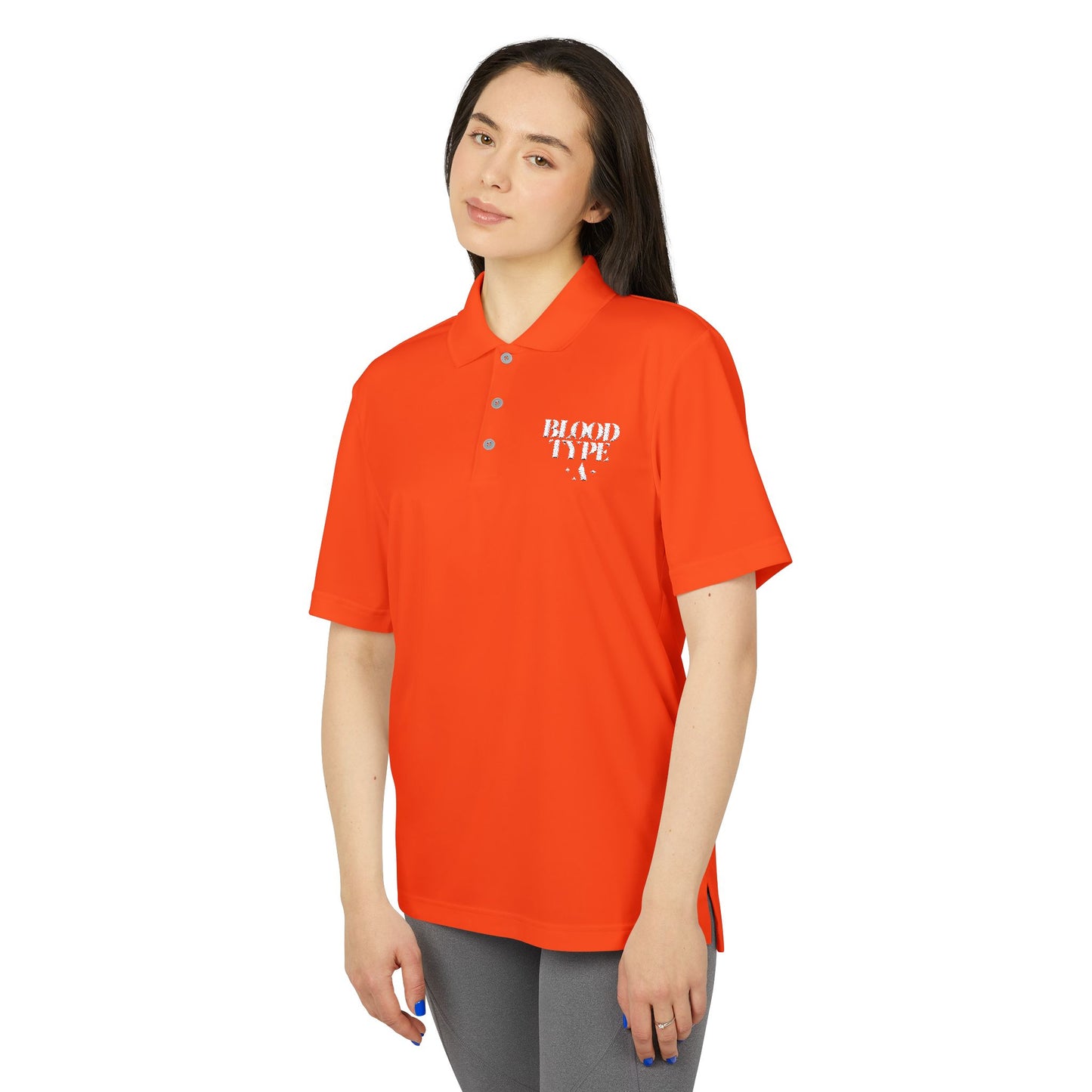 Blood Type A Adidas Unisex Performance Polo