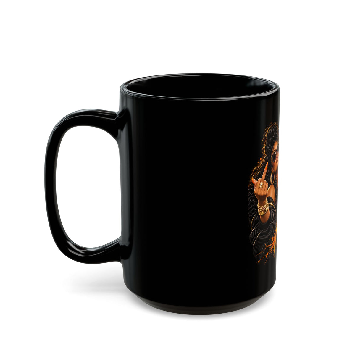 "Never Miss an Opportunity to Cuss a MF Out!" Black Mug 15 OZ