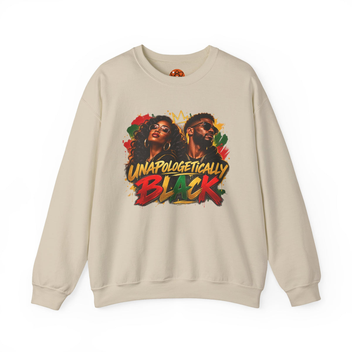 Unapologetically Black Sweatshirt — Afrocentric Crown Graphic Crewneck