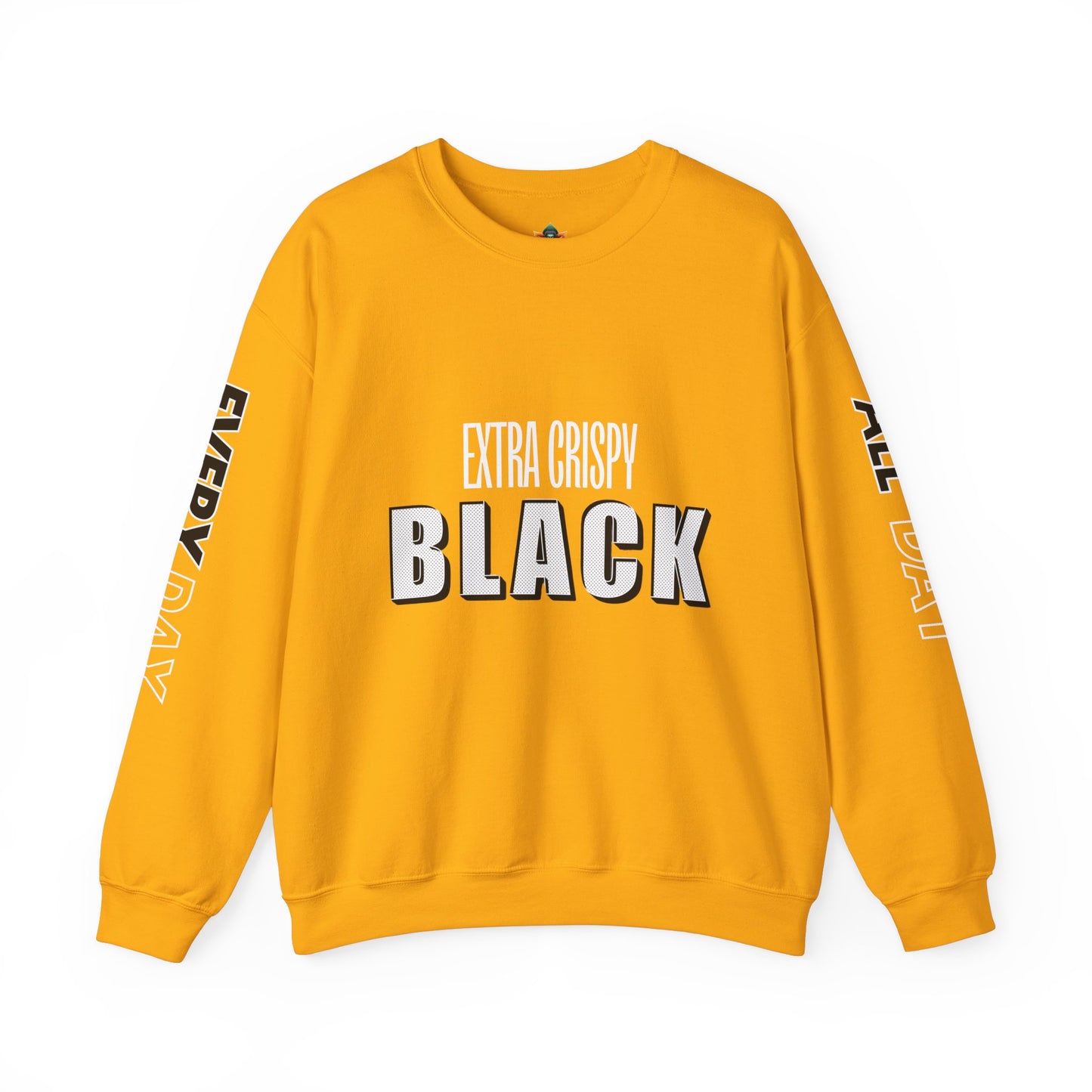 EXTRA CRISPY BLACK Unisex Crewneck Sweatshirt