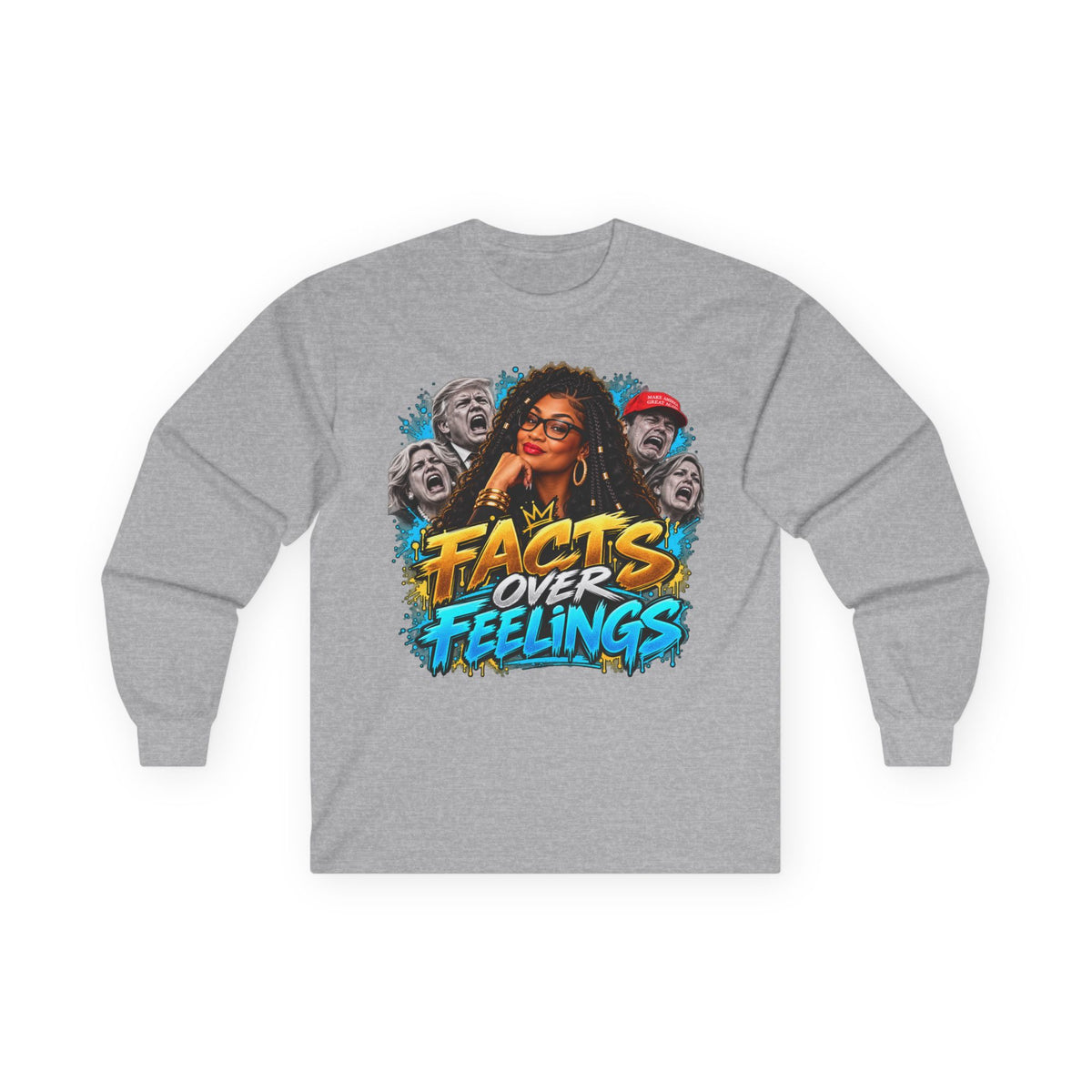 "Facts Over Feelings" Long Sleeve Tee