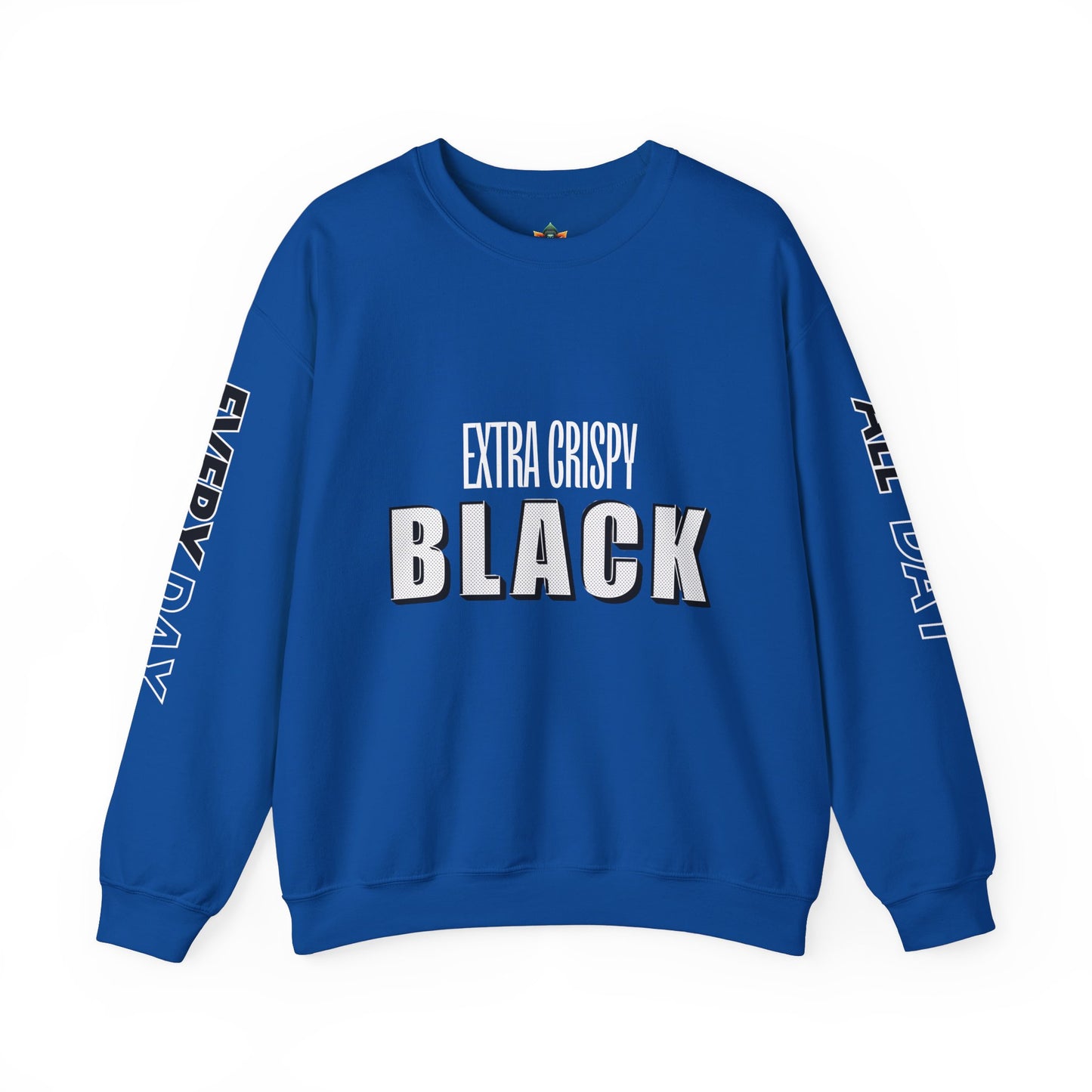 EXTRA CRISPY BLACK Unisex Crewneck Sweatshirt