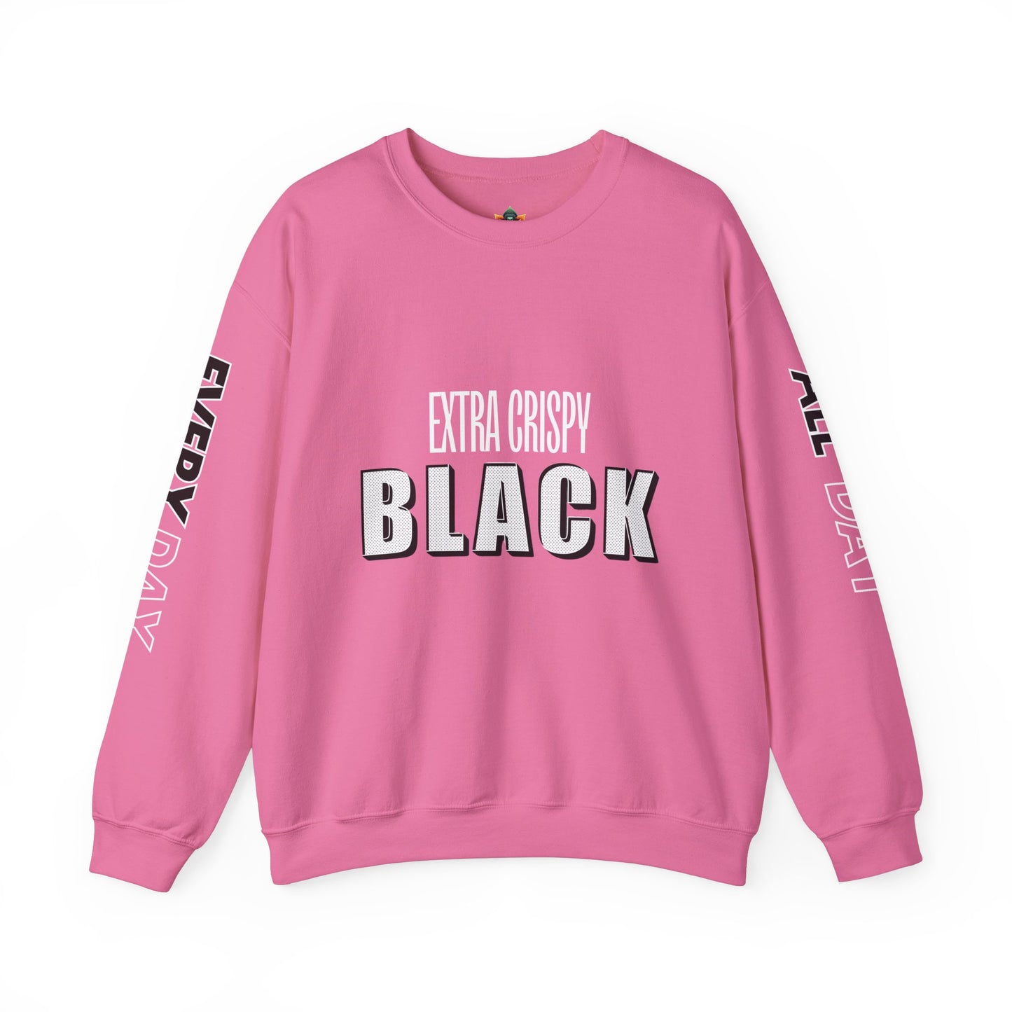 EXTRA CRISPY BLACK Unisex Crewneck Sweatshirt