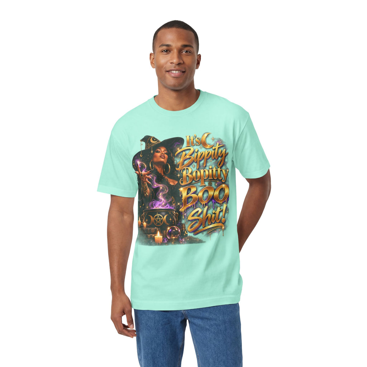 Witchy Halloween Tee — "Bippity Boppity Boo Shit" Graphic Shirt
