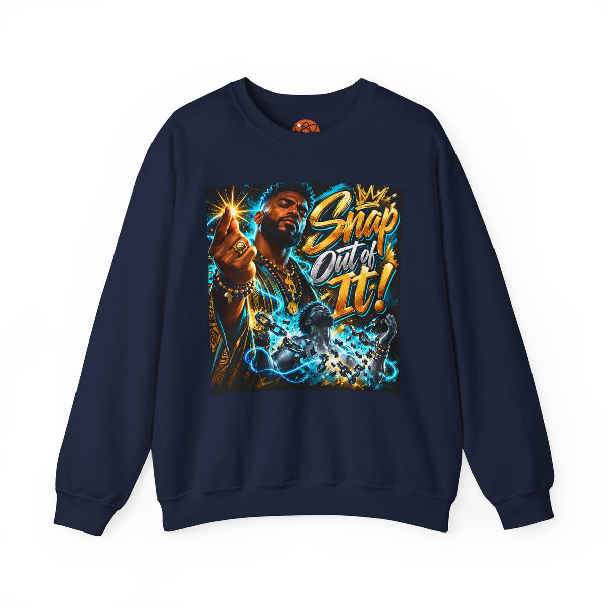 Crewneck Sweatshirt — "Snap Out of It!" Retro Hip-Hop Graphic