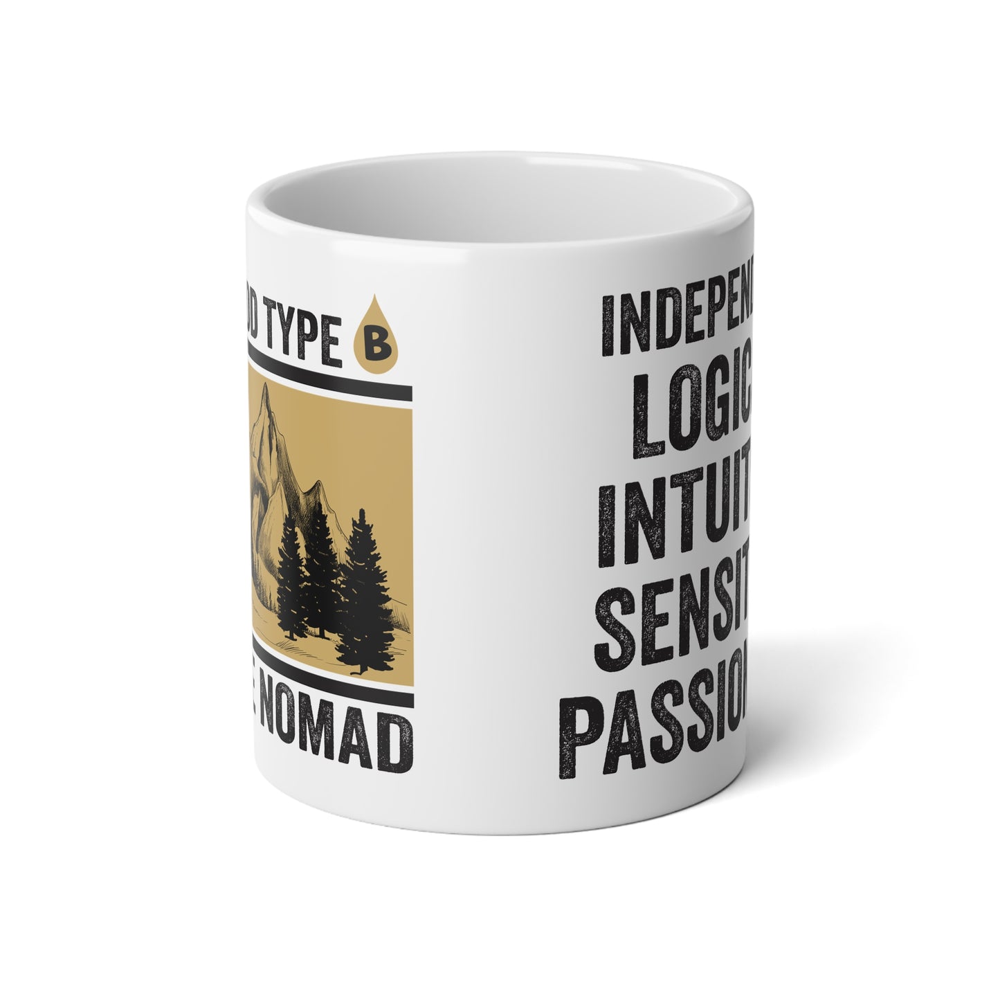 Blood Type B Jumbo Mug, 20oz