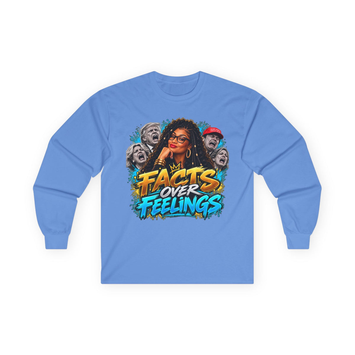 "Facts Over Feelings" Long Sleeve Tee