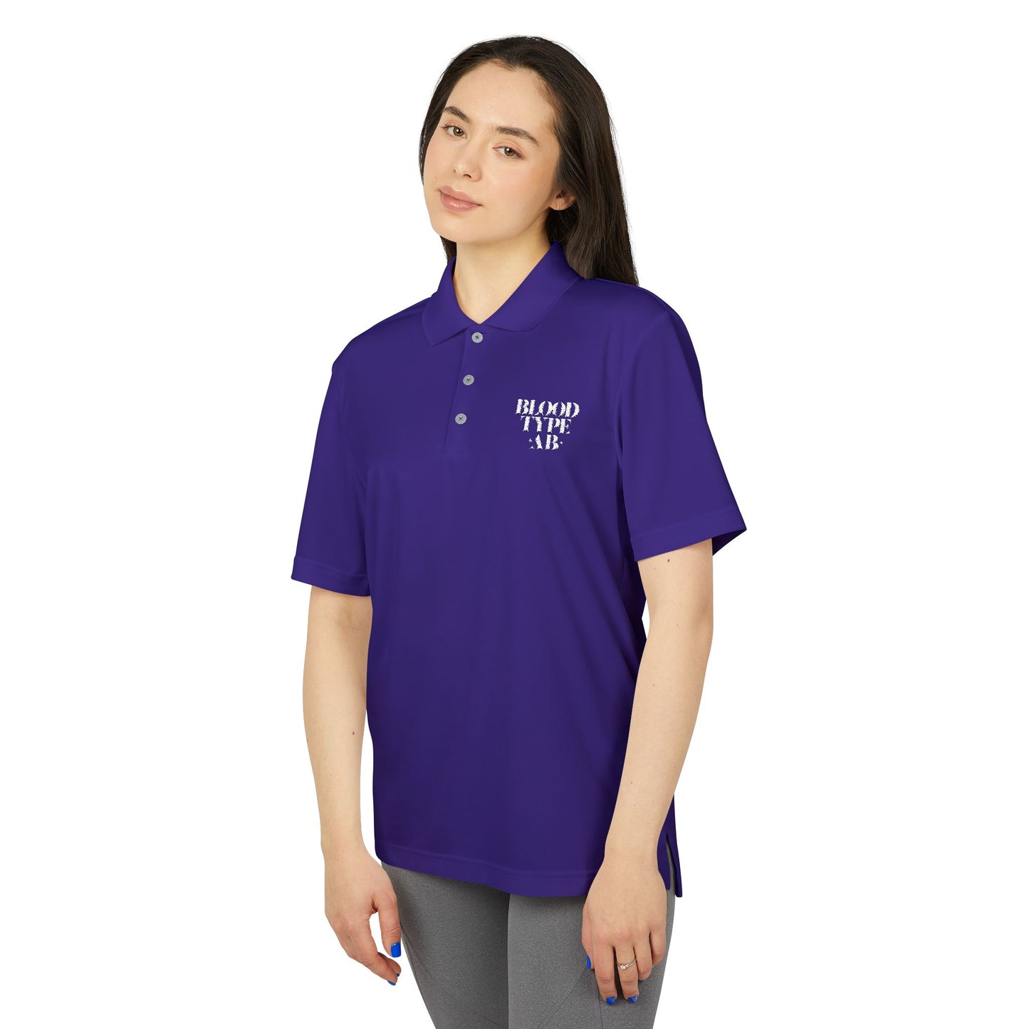 Blood Type AB Adidas Unisex Performance Polo