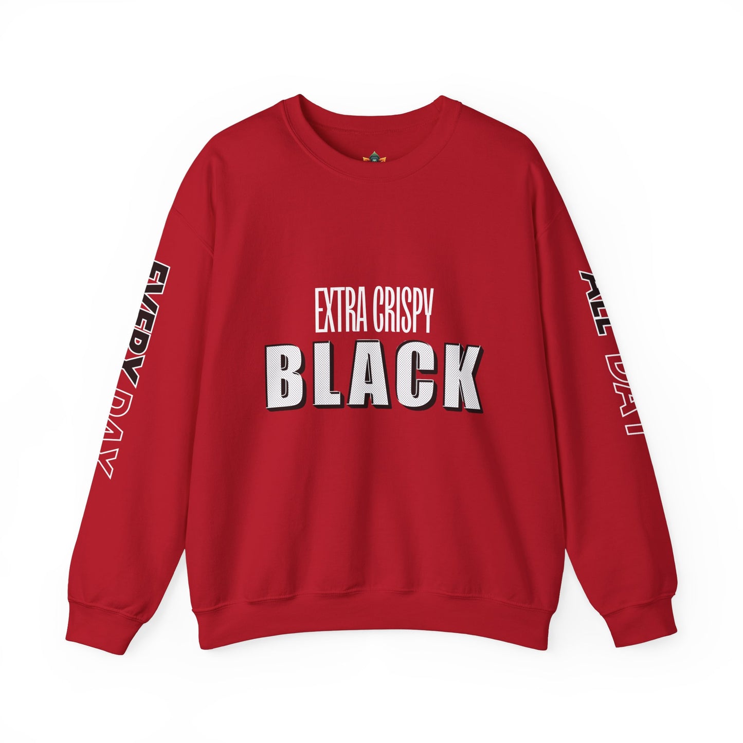 EXTRA CRISPY BLACK Unisex Crewneck Sweatshirt