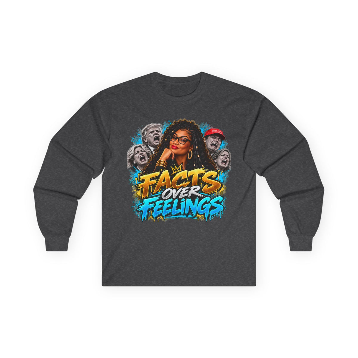 "Facts Over Feelings" Long Sleeve Tee