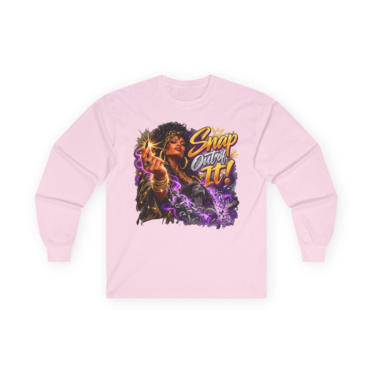 Long Sleeve Tee — "Snap Outta It!" Witchy Graphic