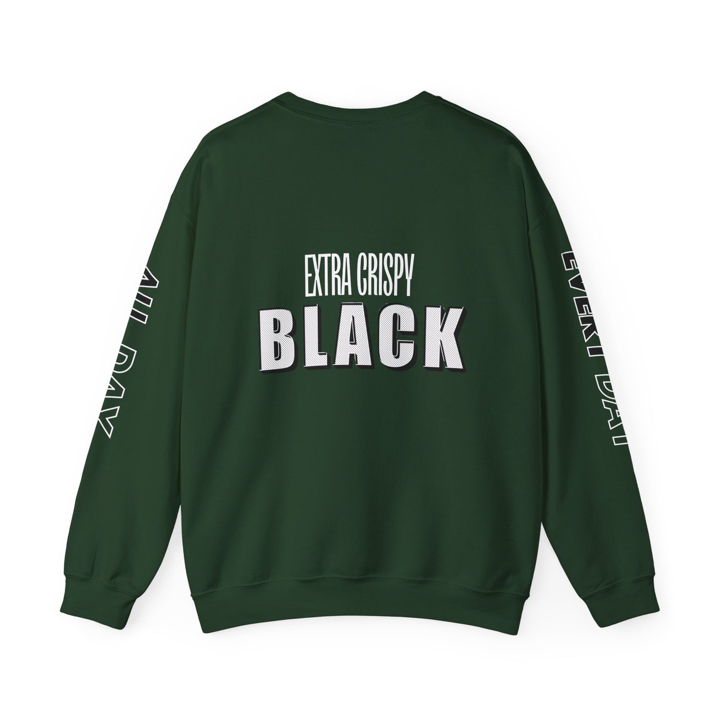 EXTRA CRISPY BLACK Unisex Crewneck Sweatshirt