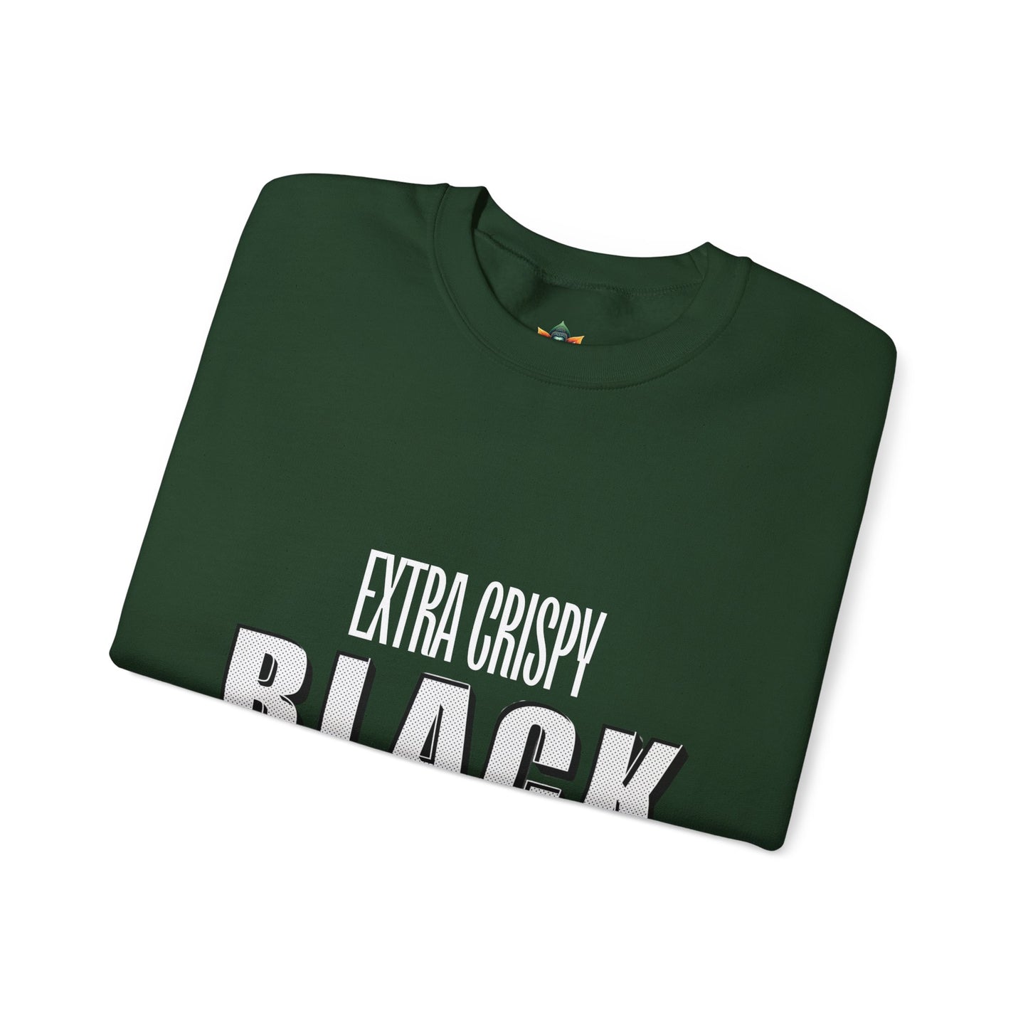 EXTRA CRISPY BLACK Unisex Crewneck Sweatshirt