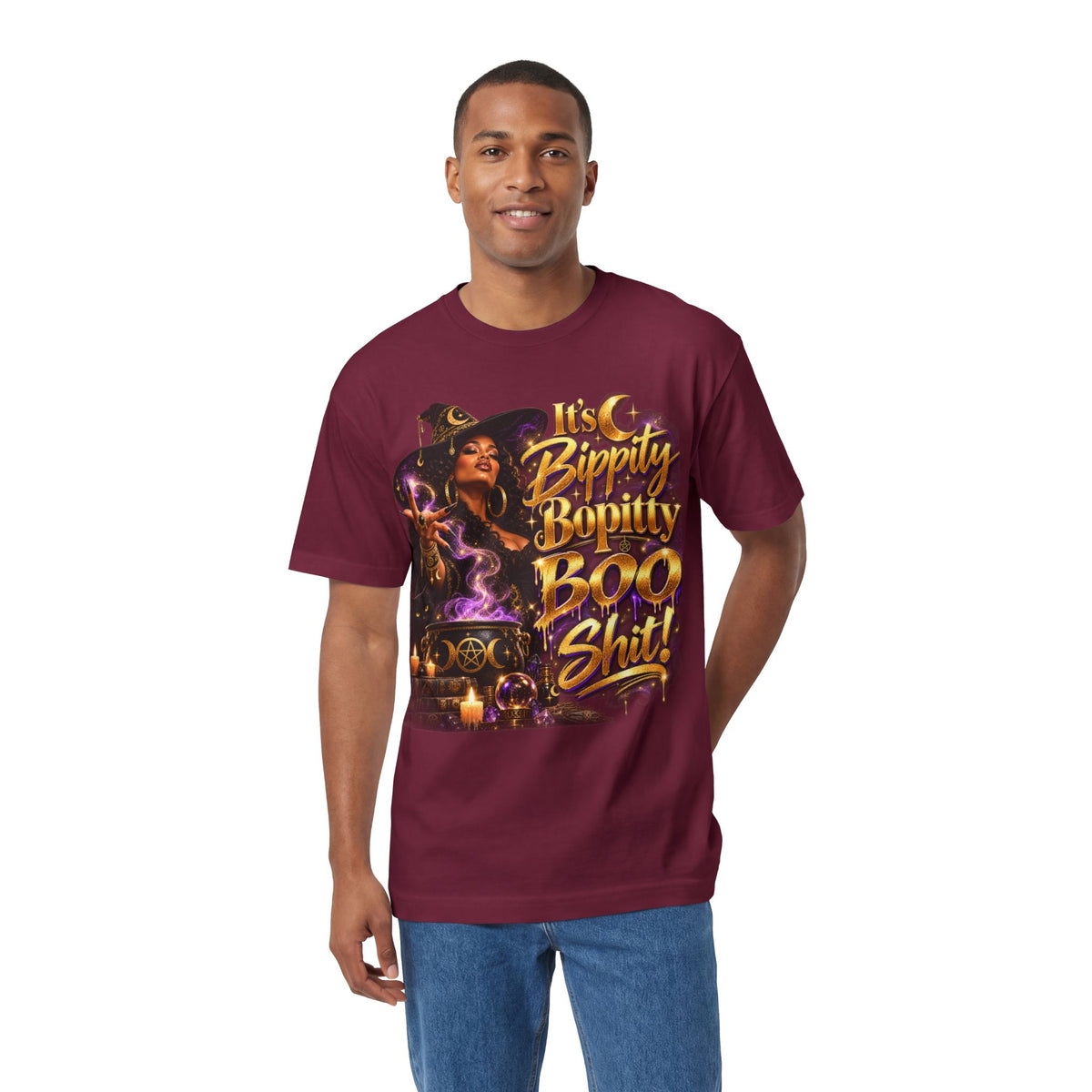 Witchy Halloween Tee — "Bippity Boppity Boo Shit" Graphic Shirt
