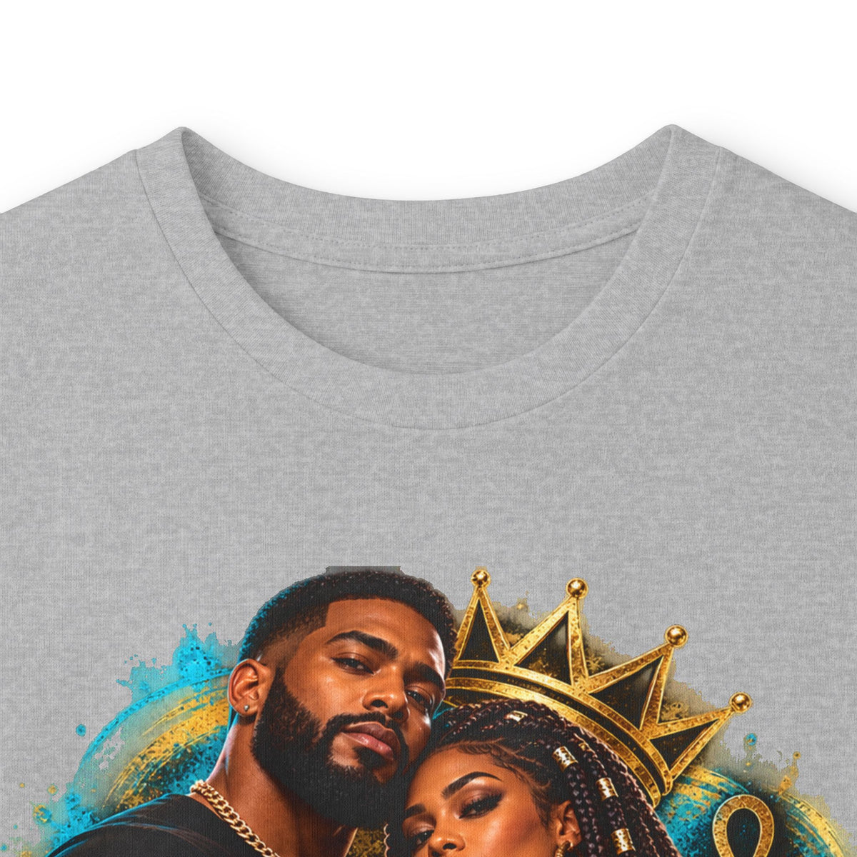 Long Sleeve Tee — "We Don’t Fall for the Divide & Conquer Spell" Afrocentric Couple Graphic