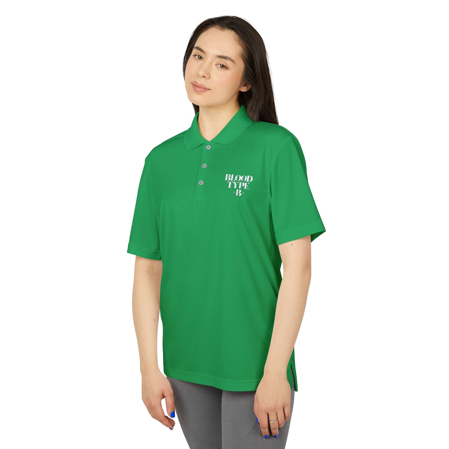 Blood Type B Adidas Unisex Performance Polo