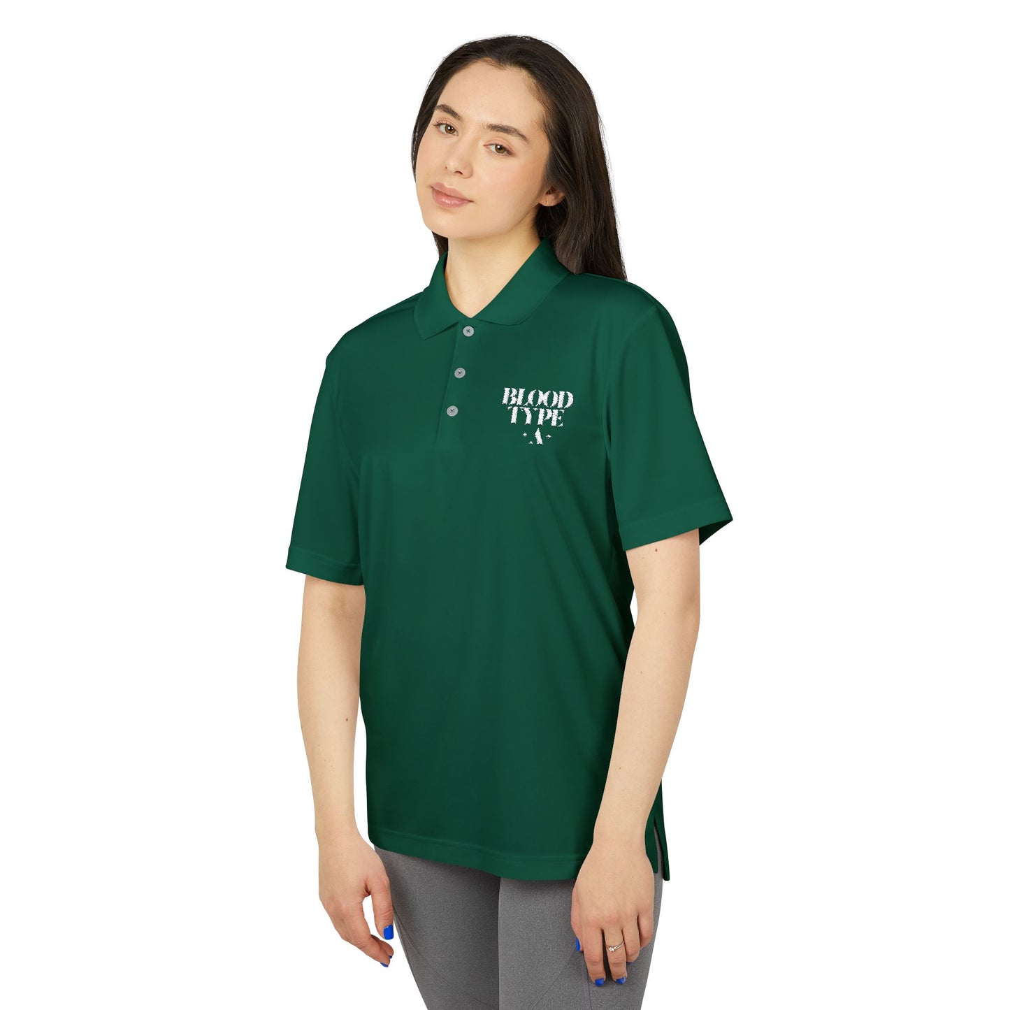 Blood Type A Adidas Unisex Performance Polo