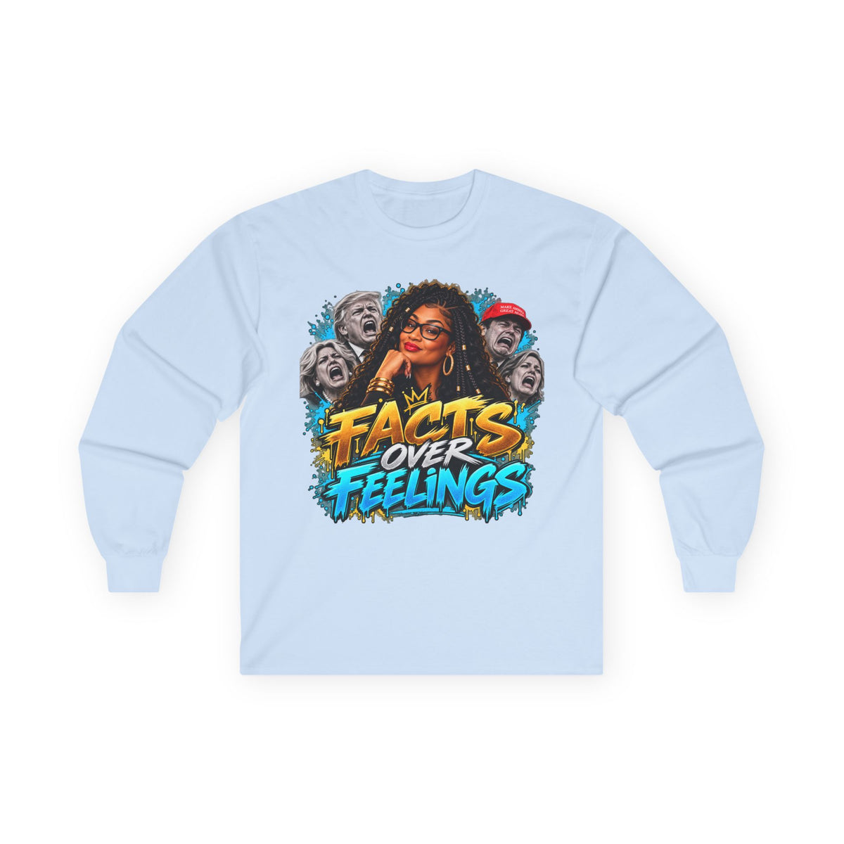 "Facts Over Feelings" Long Sleeve Tee