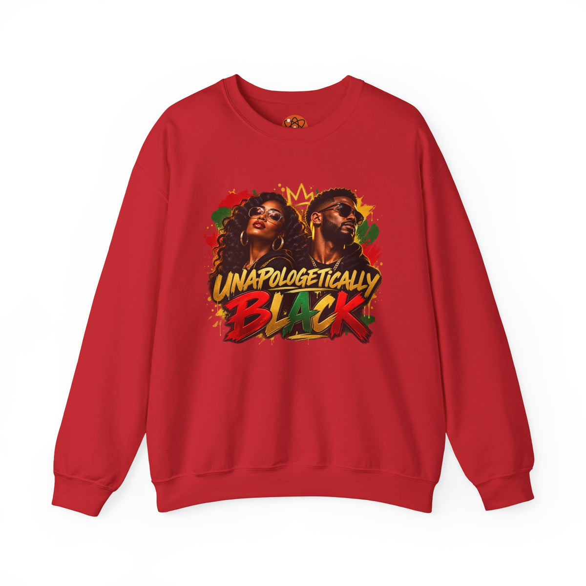 Unapologetically Black Sweatshirt — Afrocentric Crown Graphic Crewneck