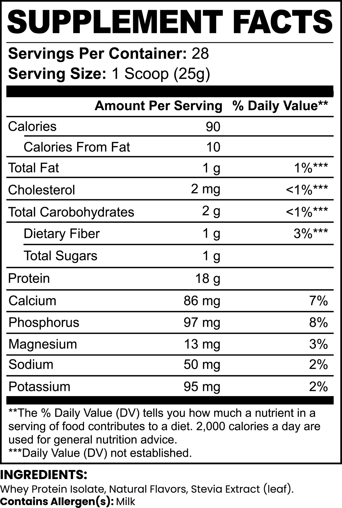 Pure Whey Protein Isolate (Chocolate)