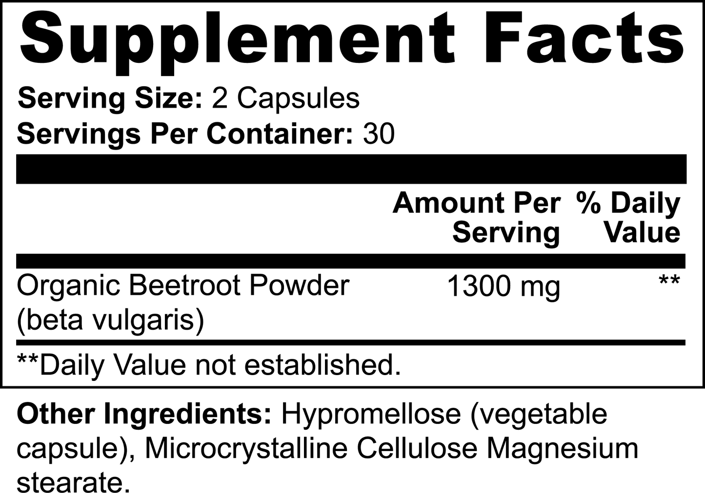 Beetroot Capsules (For Blood Types A, B, O and AB)