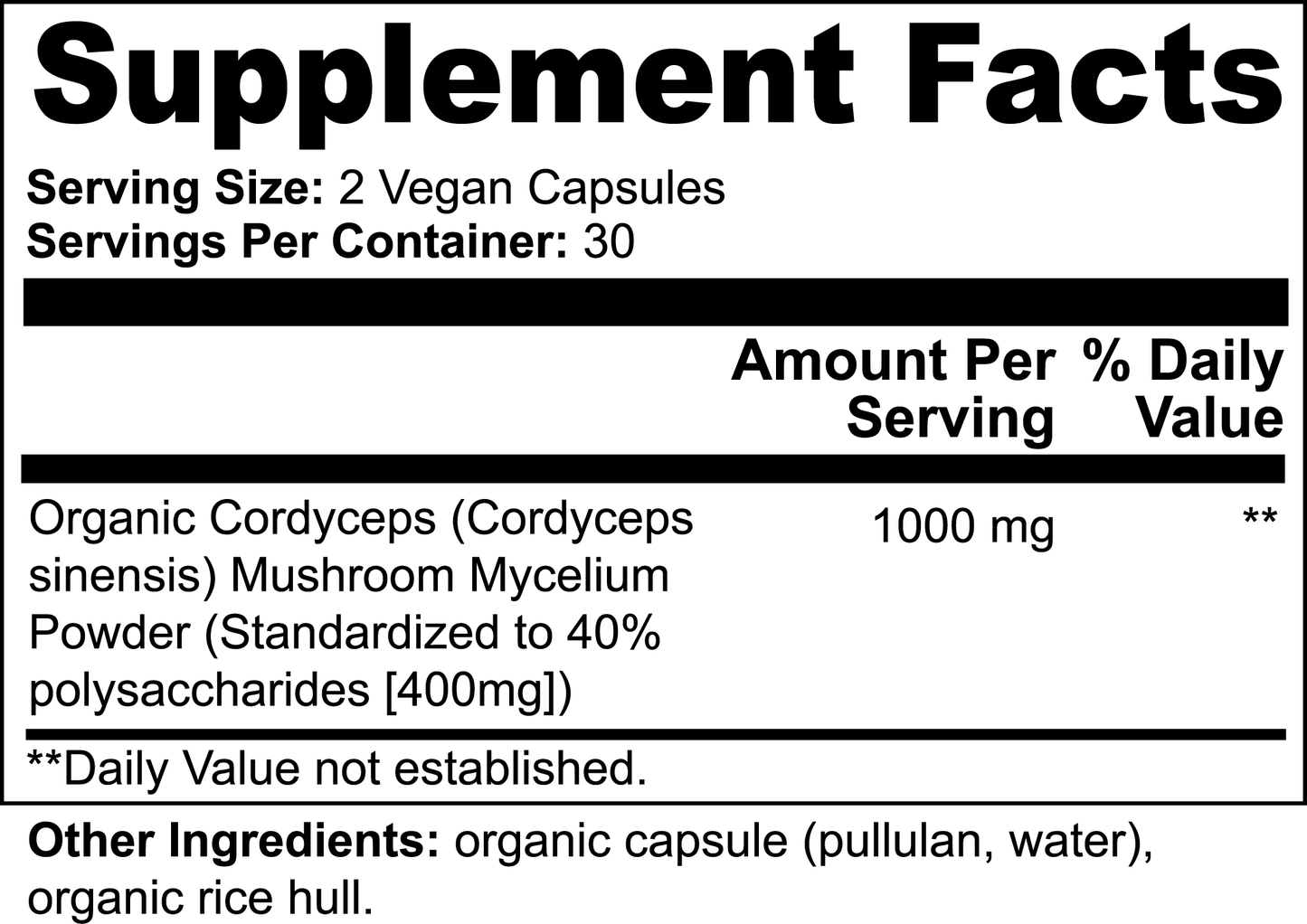 Cordyceps Mushroom  (For Blood Types A, B, O and AB)