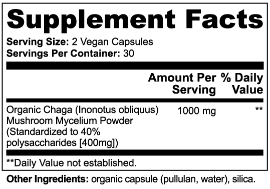 Chaga Mushroom (For Blood Types A, B, O and AB)