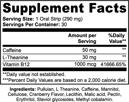 Energy Strips (Cranberry Flavored)