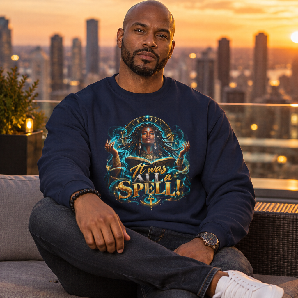 Witchy Crewneck Sweatshirt — "It Was A Spell" Magical Graphic