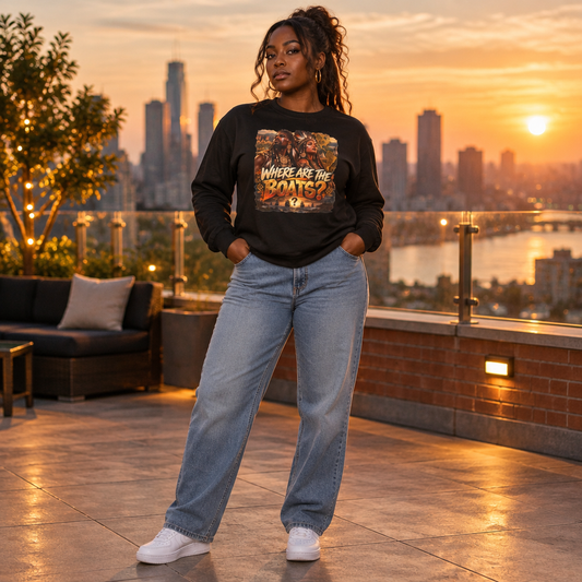 "Where Are the Boats?" Long Sleeve Tee