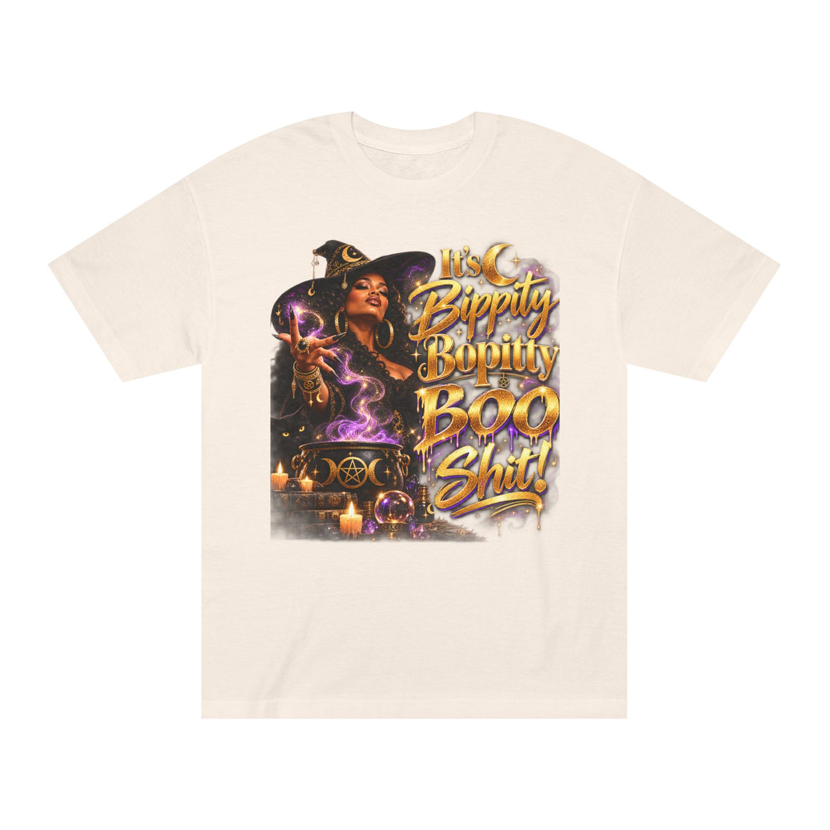 Witchy Halloween Tee — "Bippity Boppity Boo Shit" Graphic Shirt