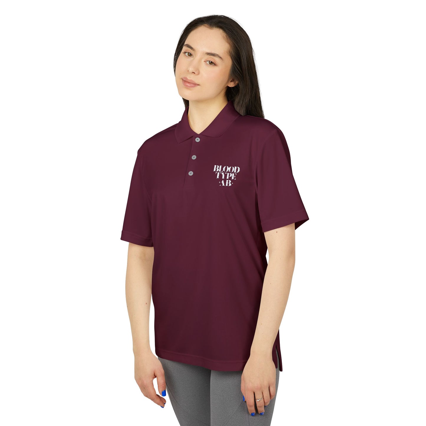 Blood Type AB Adidas Unisex Performance Polo