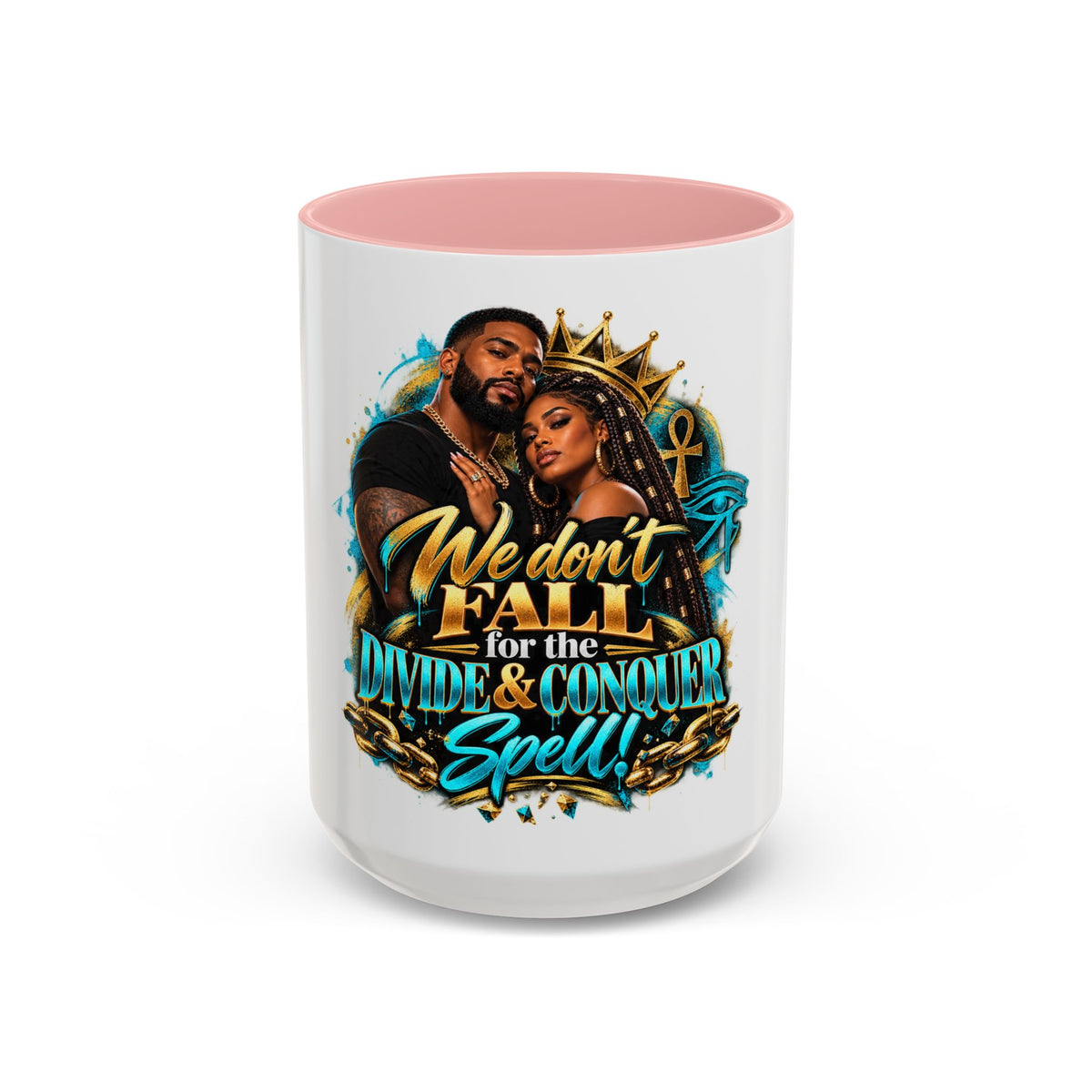 We Don’t Fall For the Divide & Conquer Spell Coffee Mug — Black Accent 11/15oz
