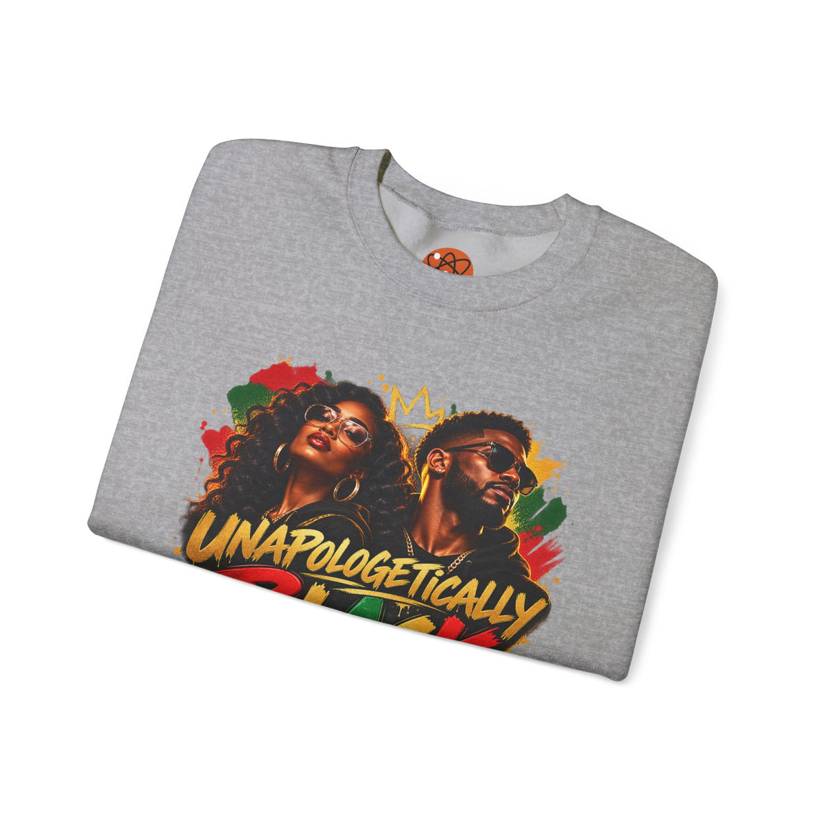 Unapologetically Black Sweatshirt — Afrocentric Crown Graphic Crewneck