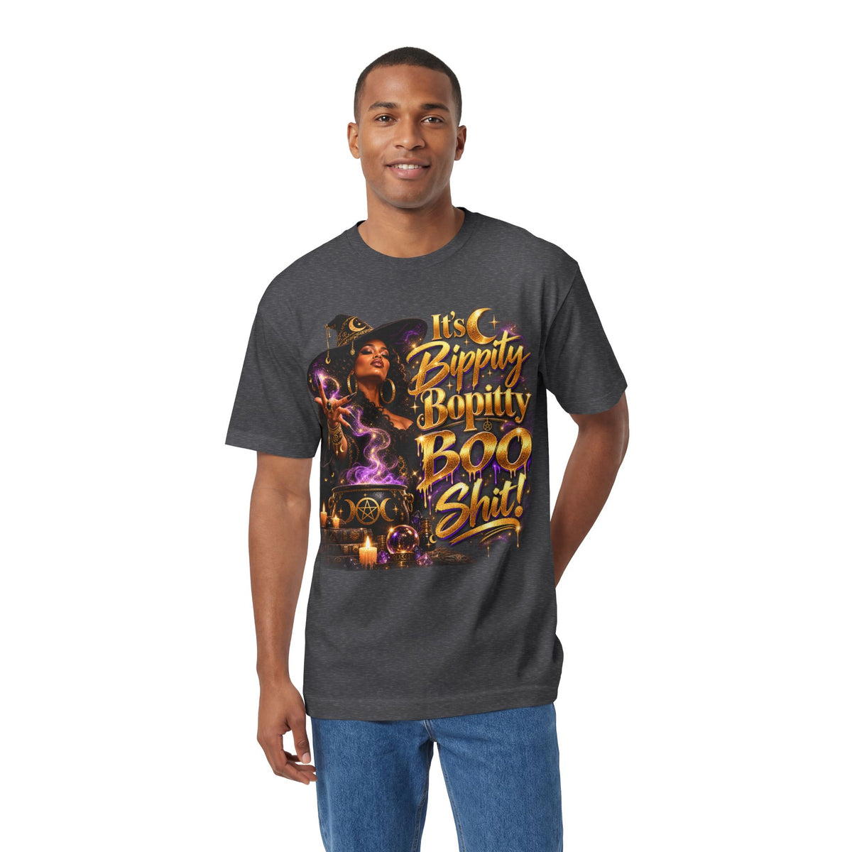 Witchy Halloween Tee — "Bippity Boppity Boo Shit" Graphic Shirt