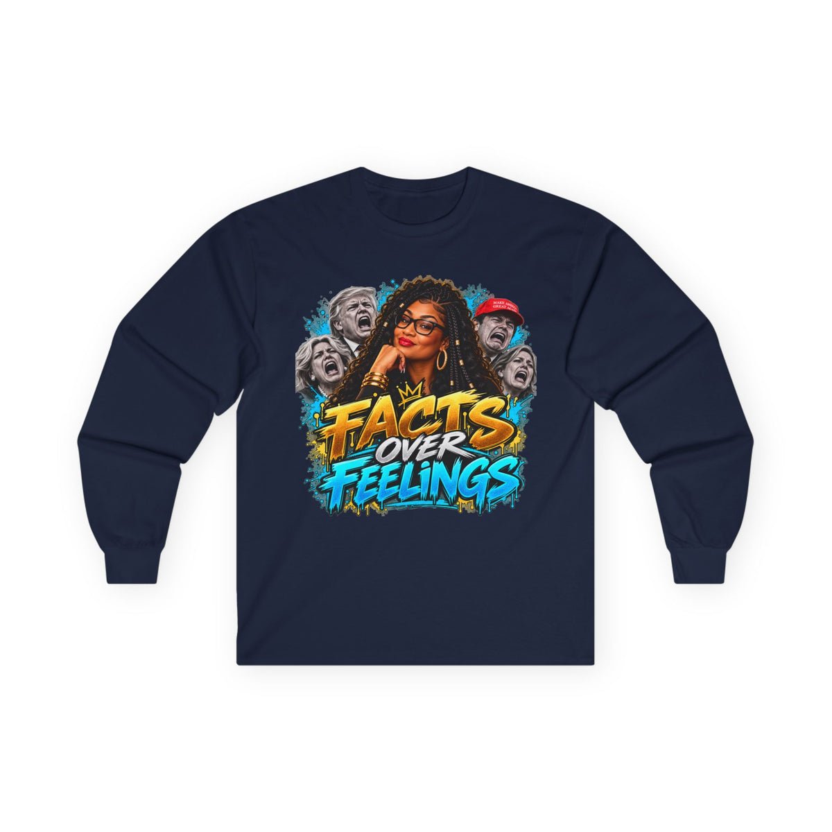 "Facts Over Feelings" Long Sleeve Tee