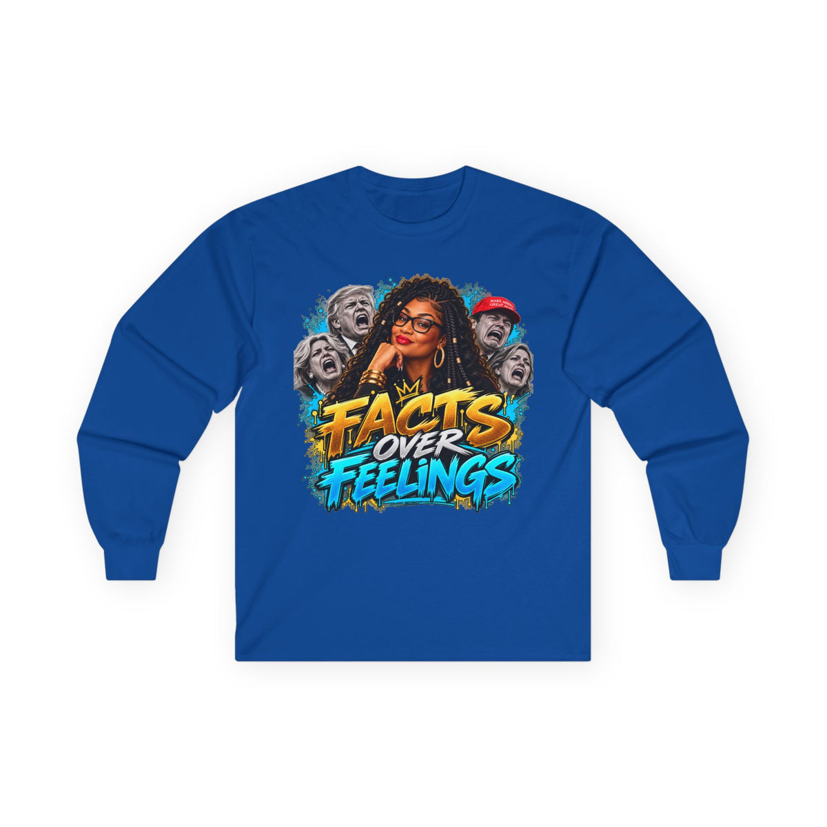 "Facts Over Feelings" Long Sleeve Tee